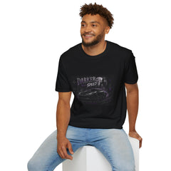 Darker Speed Graphic Tee — Gothic Night Car Racing Shirt