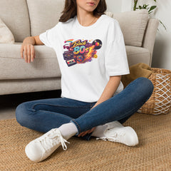 Back to the 80s Unisex T-Shirt — Retro Neon 80s Vintage Design (cassette, Rubik's Cube, vinyl)