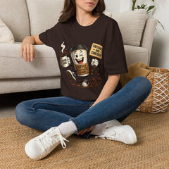 Coffee Cup T‑Shirt Unisex — “Caffeine and Confidence” Retro Coffee Graphic Tee