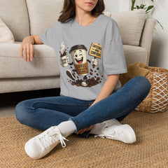Coffee Cup T‑Shirt Unisex — “Caffeine and Confidence” Retro Coffee Graphic Tee